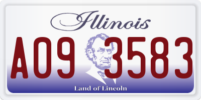 IL license plate A093583