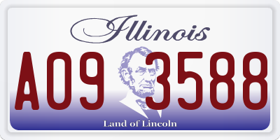 IL license plate A093588