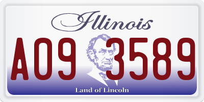 IL license plate A093589