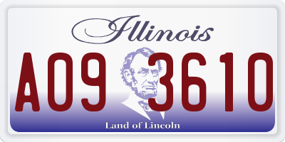 IL license plate A093610