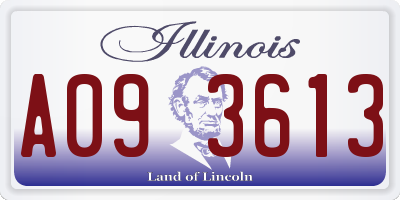 IL license plate A093613