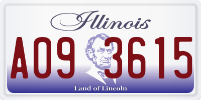 IL license plate A093615