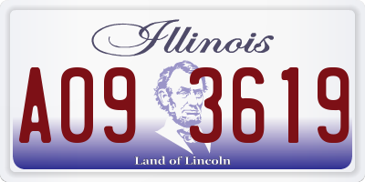 IL license plate A093619