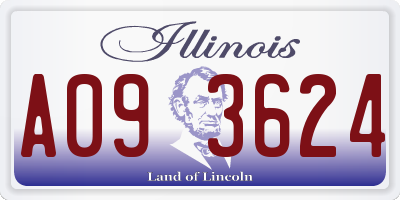 IL license plate A093624