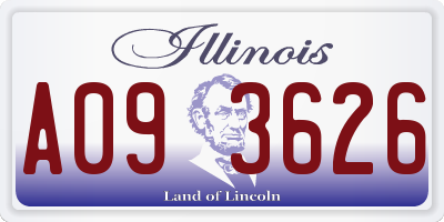 IL license plate A093626