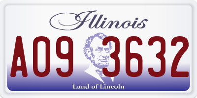 IL license plate A093632