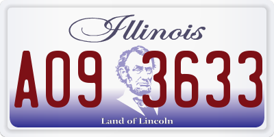 IL license plate A093633