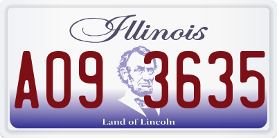 IL license plate A093635