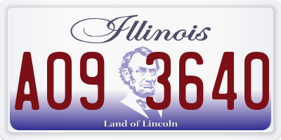 IL license plate A093640