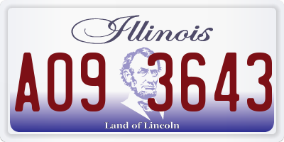 IL license plate A093643