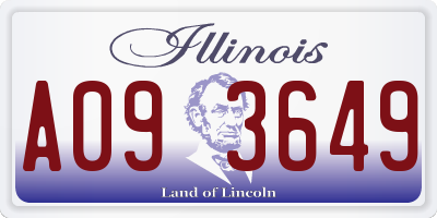 IL license plate A093649