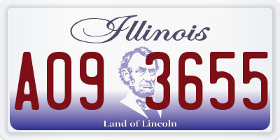 IL license plate A093655