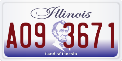 IL license plate A093671