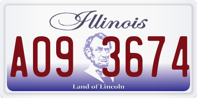 IL license plate A093674