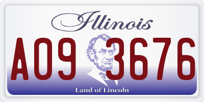 IL license plate A093676
