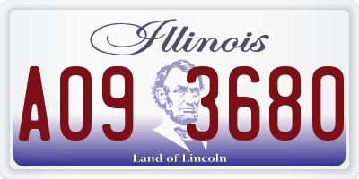 IL license plate A093680