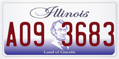 IL license plate A093683