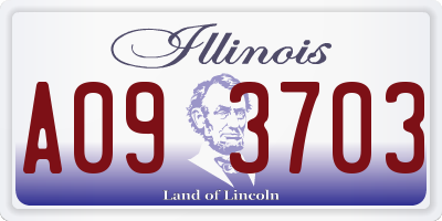 IL license plate A093703
