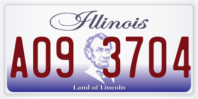 IL license plate A093704