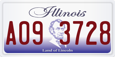 IL license plate A093728