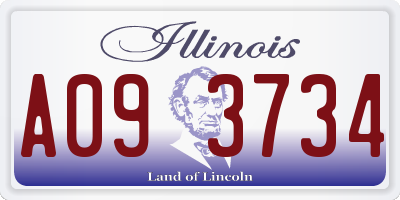 IL license plate A093734