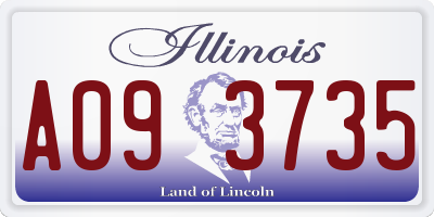 IL license plate A093735