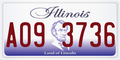 IL license plate A093736