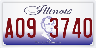 IL license plate A093740