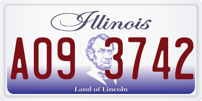 IL license plate A093742