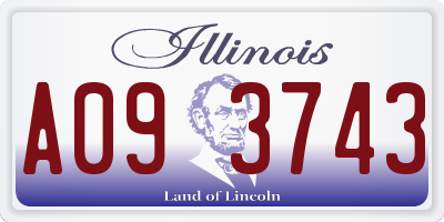 IL license plate A093743