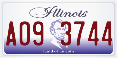 IL license plate A093744