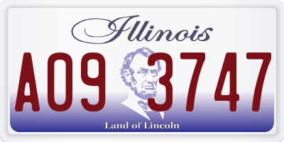 IL license plate A093747