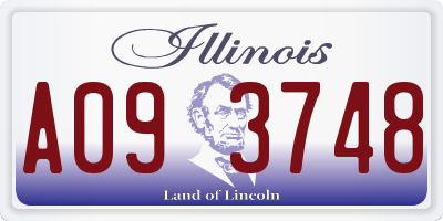 IL license plate A093748