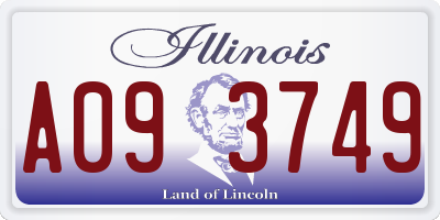 IL license plate A093749