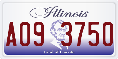 IL license plate A093750