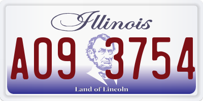 IL license plate A093754