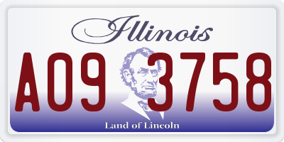 IL license plate A093758