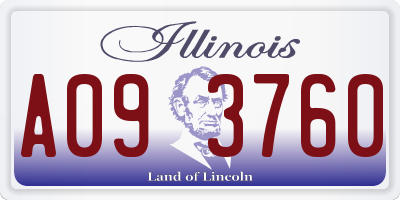 IL license plate A093760