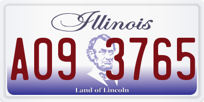 IL license plate A093765