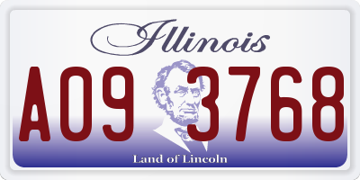 IL license plate A093768