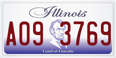 IL license plate A093769