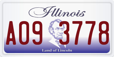 IL license plate A093778