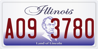 IL license plate A093780