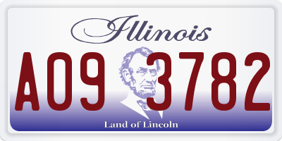 IL license plate A093782