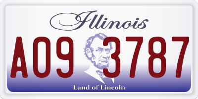 IL license plate A093787