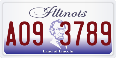 IL license plate A093789