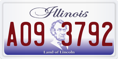 IL license plate A093792