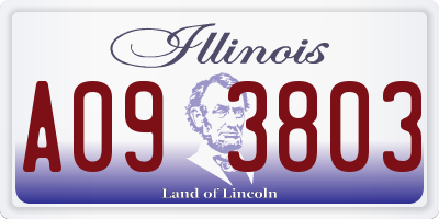 IL license plate A093803