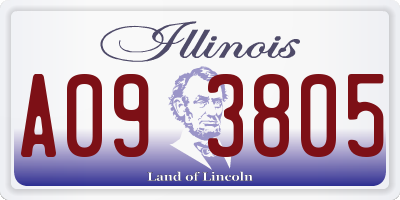 IL license plate A093805