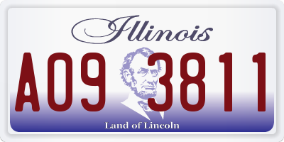 IL license plate A093811